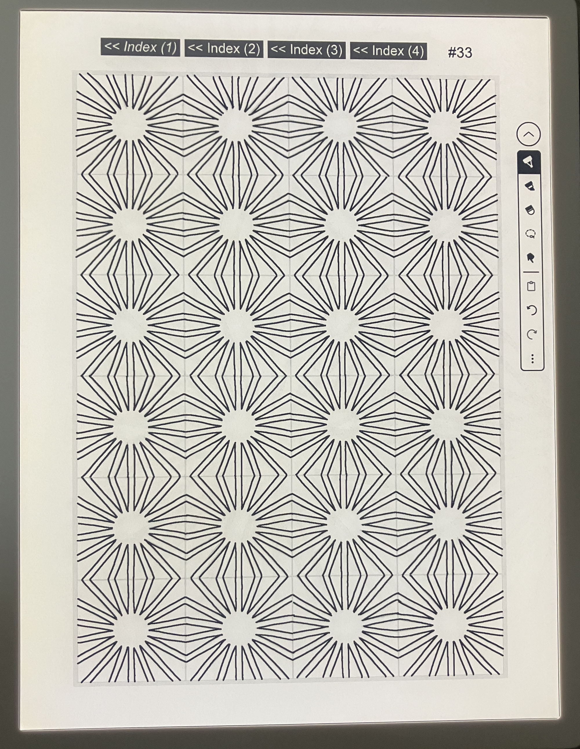 Sample Image: Pattern Tracing Images (Vol. 1) on Kindle Scribe (1st generation, 2024 release)